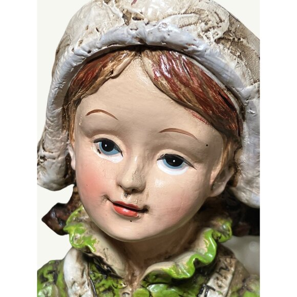 Thanksgiving Pilgrim Couple Figurines Hand-Painted Resin Collectibles - Picture 3 of 12